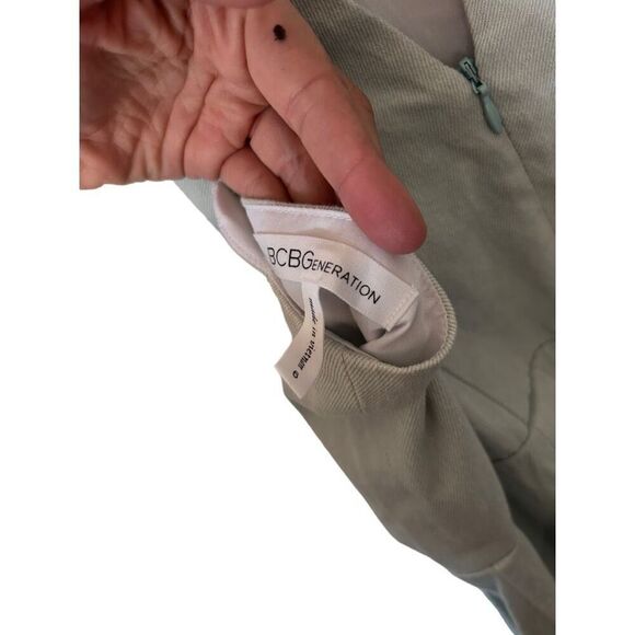 BCBGeneration Light Wash Denim Jumpsuit Scalloped Camisole Sleeveless Size 6 - Picture 7 of 13